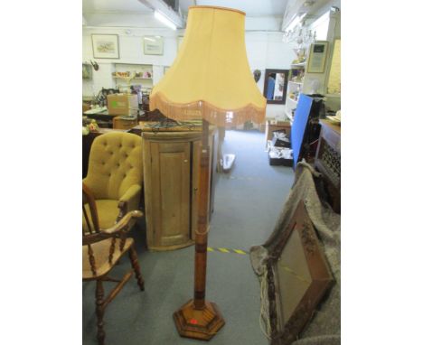 An Art Deco mixed veneer standard lamp 