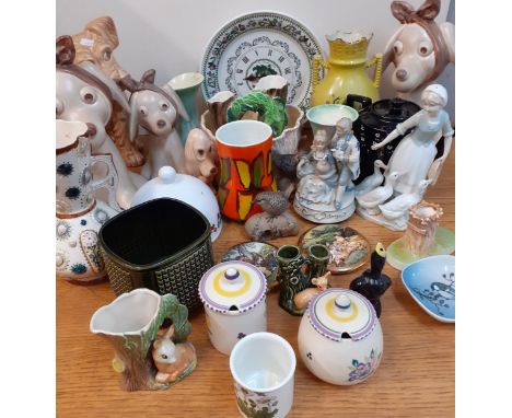 Vintage pottery and ceramics to include Sylvas and PooleLocation: 