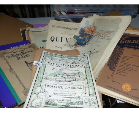 A quantity of music sheets to include: Pianoforte Duets, First Piano Lessons, The Dance Music of Ireland by O'Neill, Complete