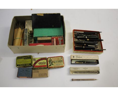 FOUNTAIN PENS &amp; OTHER PENS, &amp; BOXED PEN NIBS a mixed lot including fountain pens, Conway Stewart 84, Mentmore Diploma