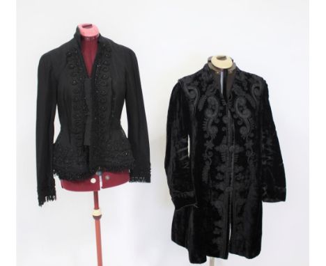 VINTAGE CLOTHING a collection of late 19thc and early 20thc costume, including capes, jackets and coats (some with alteration