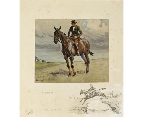 AFTER SNAFFLES `ANDSOME IS - WOT `ANDSOME DOES Colour print, printed remarque, blindstamp, signed in pencil 25 x 29cm.
