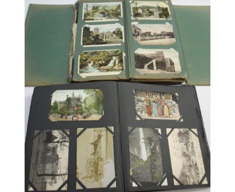 POSTCARD ALBUMS including two large albums, GB cards including Ilfracombe, Budleigh Salterton, Sidmouth, Torquay, Meet of the