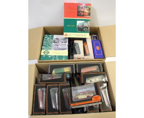 GILBOW EXCLUSIVE FIRST EDITIONS - BOXED BUSES 2 boxes with various boxed model buses, including RML 2309 Limited Edition Bus 