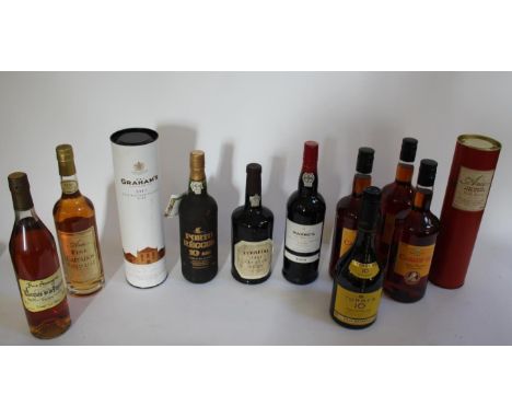 VINTAGE PORT &amp; OTHER SPIRITS including a boxed bottle of Graham's 2013 Vintage Port, Porto Reggua 10 ans, Warre's Vintage