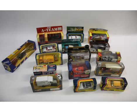 CORGI TOYS various boxed die cast toys including Corgi 320 The Saint, 1117 Road Sweeper, 5301 Chitty Chitty Bang Bang, 339 Ro