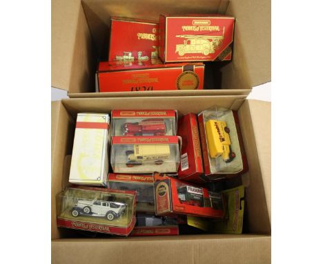 MATCHBOX MODELS OF YESTERYEAR 2 boxes with various boxed models, including YS16 1929 Scammel locomotive, YS39 Passenger Coach