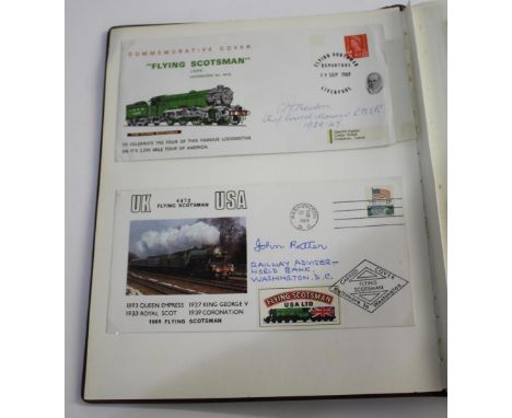 RAILWAY FIRST DAY COVERS &amp; EPHEMERA a large album with various signed Railway covers and letters, photographs and ephemer