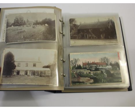 LOCAL POSTCARD ALBUM an album of approx 156 local postcards including Misterton (Station and Station Rd, Church Rd, Church, V