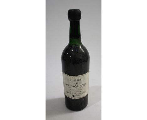 GRAHAMS VINTAGE PORT - 1966 produce of Portugal, selected and bottled by Grants of St James Ltd.