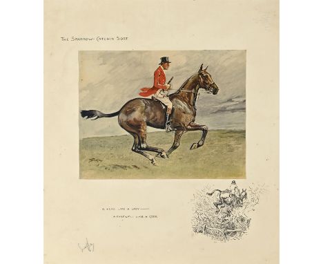 AFTER SNAFFLES THE SPARROW-CATCHIN SORT.. Colour print, printed remarque, blindstamp, signed in pencil 22 x 28.5cm.
