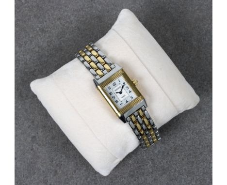 A Ladies Jaeger LeCoultre Reverso wrist watch  with reversible face to show two watch faces. CIRCA 2000. Movement: Manual win