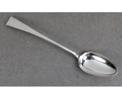 A George III silver basting / stuffing spoon Thomas Johnson, London, 1814, Old English thread pattern, 12in. (30.8cm.) long, 