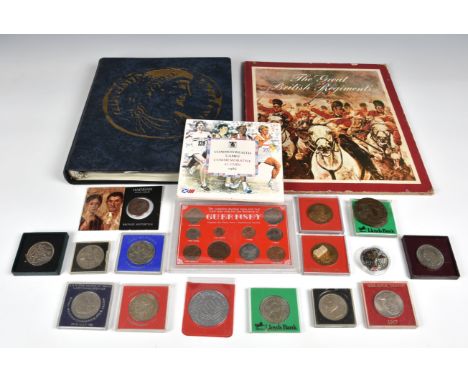 Numismatics - A collector’s binder of mixed vintage / antique coinage  To include silver, together with various other commemo