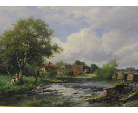 DAVID BATES RI (1840-1921)Bransford Bridge on the Temesigned and dated 'D. Bates 1901 (lower left),and further signed, inscri