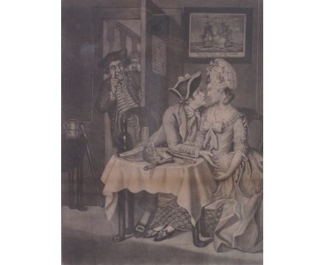 AFTER JOHN COLLET (c.1725-1780)'Bachelor Fare or Bread and Cheese with kisses'mezzotint engraving, published by Carrington Bo