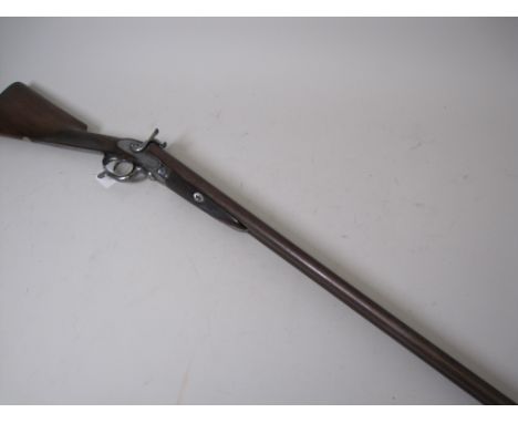 A double barrelled 13 bore side lock pin-fire Sporting Gun by Moore of London. AMENDMENT: ONE ITEM ONLY IN LOT&nbsp; -&nbsp;N