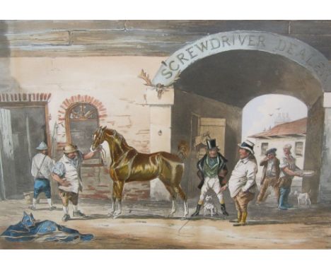 AFTER ROBERT RICHARD SCANLAN (1801-1876)Horse Dealing No1; and Horse Dealing No 2coloured aquatint engravings by John Harris 