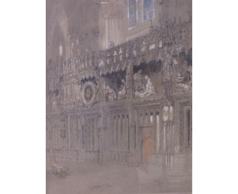 JOHN SKINNER PROUT (1805-1876)Interior, Chartres Cathedralsigned 'Skinner Prout' and further inscribed and dated 'Sept 9th (1