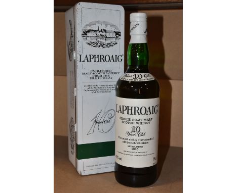 SINGLE MALT, One Bottle of LAPHROAIG 10 Years Old, Single Islay Malt, 1980's /early 1990's pre Royal Warrant bottling, 40% vo