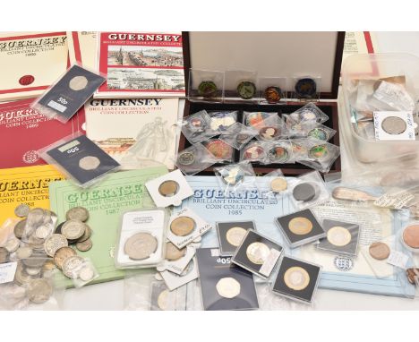 A QUANTITY OF PROFFESIONALY COMMISIONED COLOUR RESIN MAINLY STERLING COINAGE, to include over 20 coins, King Canute £5 Crown,