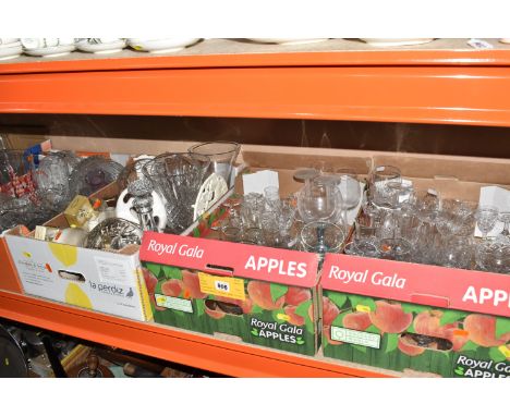 FIVE BOXES OF ASSORTED GLASSWARE to include assorted two boxes of assorted wine, aperitif, gin, and dessert glasses, assorted