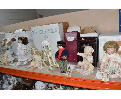 A GROUP OF TEN PORCELAIN DOLLS, comprising from The Hamilton Collection, 'Chelsea', sculpted by Connie Walser Derek, No. 4420