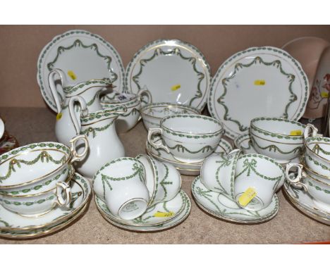 A LARGE QUANTITY OF HAMMERSLEY FOR 'THOMAS GOODE &amp; CO' AND SIMILAR TEA WARES comprising a tea pot (signs of historical re
