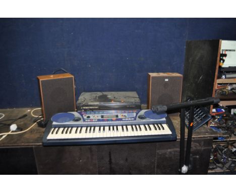A VINTAGE SONY HMK-30 MUSIC CENTRE, with matching speakers (PAT fail due to uninsulated plug but working apart from tape, pla