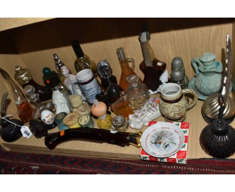 A COLLECTION OF AVON BOTTLES, and similar Avon cosmetics items, over thirty pieces, bottles to include ink bottles with quill