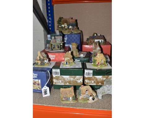 A GROUP OF LILLIPUT LANE SCULPTURES, comprising 'Summer Days' 1997 anniversary cottage, (small piece missing on chimney), Bri