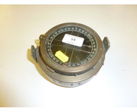 A ship's brass cased compass