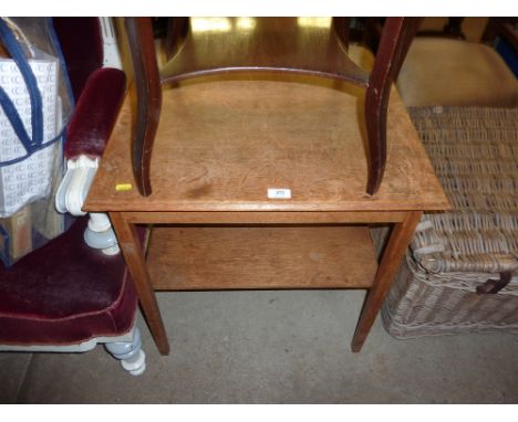 A light oak two tier table