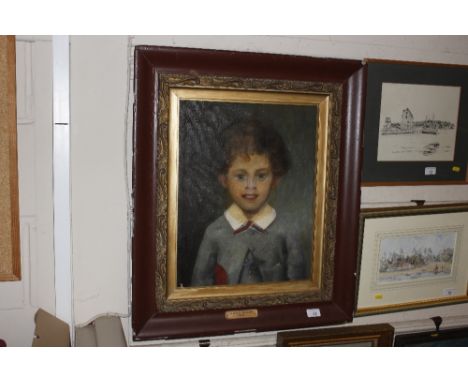 English 19th Century school, oil on canvas portrait study of Charles Rossiter