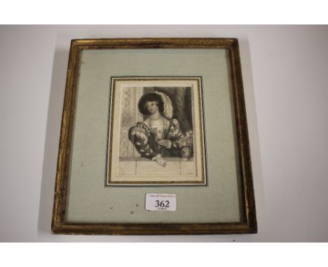 An indistinctly signed pencil sketch depicting an 18th Century lady