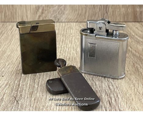 THREE VINTAGE LIGHTERS INCLUDING RONSON WHIRLWIND 