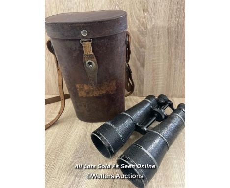 VINTAGE BUSCH TERLUX 15X52.5 BINOCULARS WITH CASE