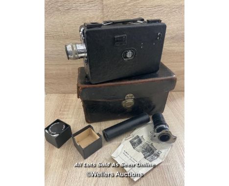 KODAK CINE CAMERA (MODEL NO. BB) WITH CASE AND ACCESSORIES