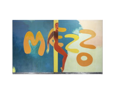 Allen Jones R.A. (British, born 1937)Mezzo Mural, 1995Oil on MDF, in two panels One panel 172 x 241cm (67 11/16 x 94 7/8in); 