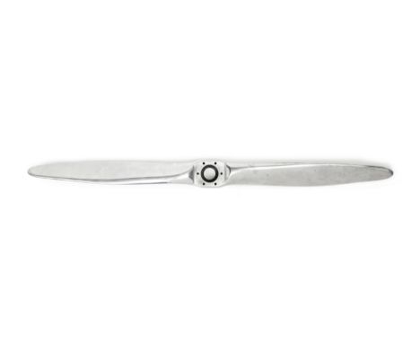 A McCauley polished aluminium twin-blade propellerStamped to the centre: McCAULEY, T.C.P509L P.C.3 2, SERIAL NO JF019, DESIGN
