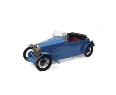 A two seat 'Bugatti Type 44' pedal car by Eureka, French, circa 1929Restored, steel L-bar chassis painted black, with pressed