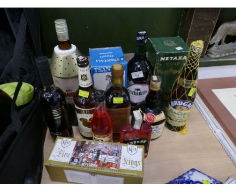 Vintage alcohol and liqueurs, Metaxa, Amarula etc