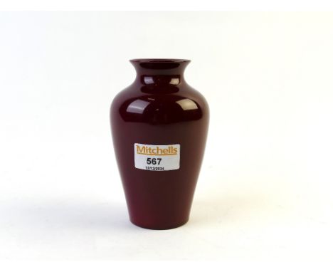 Bernard Moore studio pottery flambe vase, 13.5 cm high