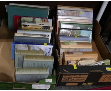Two boxes of books of Country Sporting interest including birds, hunting etc