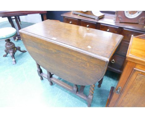 Oak twin drop flap gate leg table