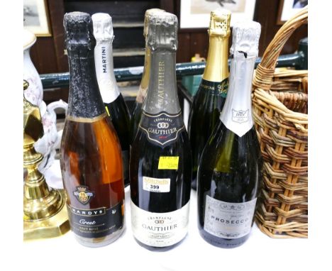 Six bottles of champagne and sparkling wine
