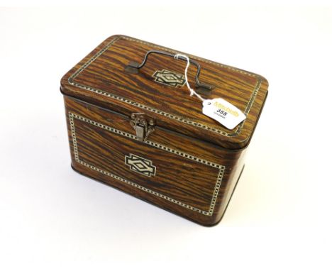 Vintage biscuit or sweet tin shaped as a lunchbox
