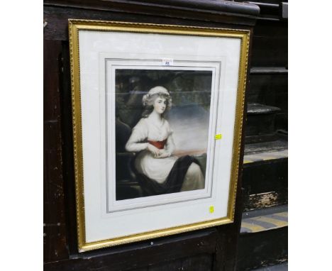 Vintage print "Lady Blount" in ornate frame