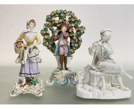 Capodimonte store Porcelain Figural Group of Girl & Boy Seated on a Tree Branch