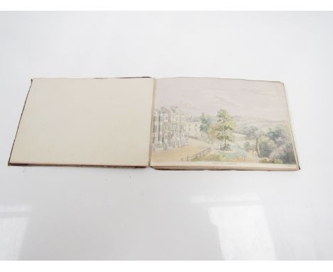 An interesting 19th Century artists sketch book dated 1838-1839 containing 21 pencil and watercolour sketches including View 
